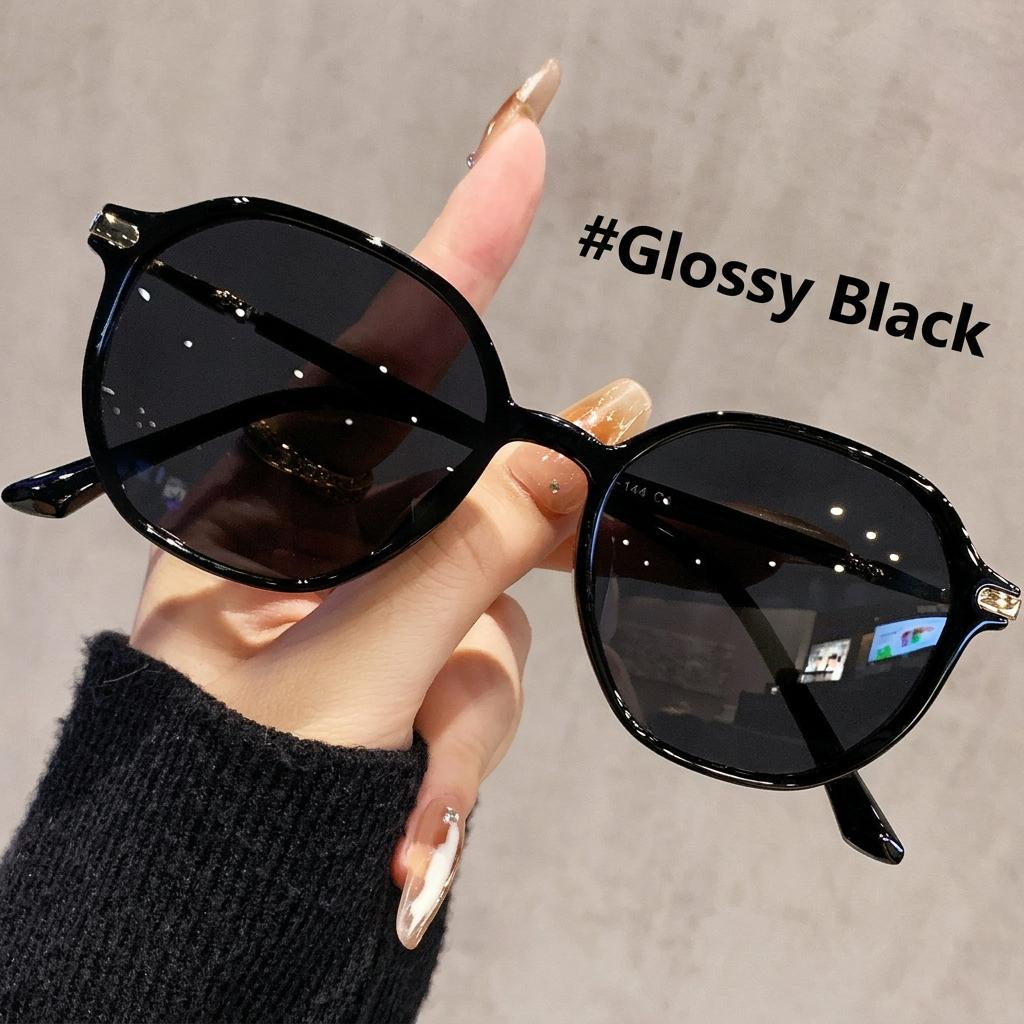 

Round Sunglasses High-End Women S Oversized Sun Glasses Fashion Eyeglasses Trendy For Commute Parties Fishing Goggles Eyewear чёрный