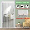 Magnetic Mosquito Door Curtain - Strong Magnet Design,Easy Install & Clean Breathable Polyester Mesh for Home Bedroom Kitchen