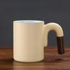 450ml Creative Gradient Mug Large-capacity Rough Pottery Handle Coffee Mug Lovers Cup Living Room Countertop Coffee Table Mugs
