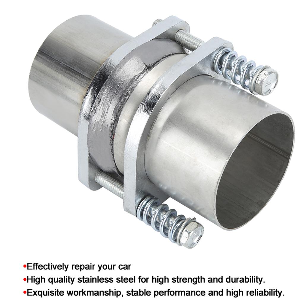 Universal 3in Stainless Steel Quick Fix Exhaust Spring Bolt Flange Pipe Repair