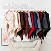 100% Wool Triangle Scarf Shawl Women Winter Warm Knitted Wrap Neck Scarf Oversized Soft Pashmina for Cold Weather Outdoor [75x187cm]