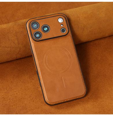 Высококачественный кожаный магнитный чехол для телефона For For Iphone 17 16 1 14 13 12 Pro Max 16 Plus 17 Air Беспроводная зарядка Противоударная крышка для телефона