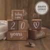 6pcs/1Set Baby Month Milestone Card Beech Block Square Engraved Newborn Birth Month Birthday Milestones Block Photography Props