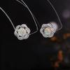 Flower shape design Women's Earrings  Natural round 5.0mm ethiopia opal"lucky stone" 925 sterling silver Fine Jewelry party gifts