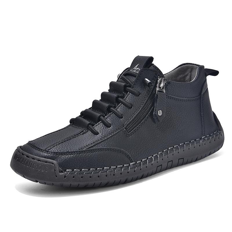 Men's Retro High-Top Casual Leather Shoes - Outdoor Style