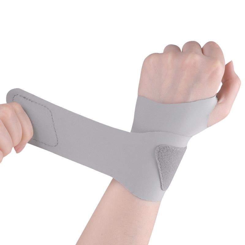 

1pc Adjustable Wrist Strap Sports Wrist Support Brace Black Weightlifting Wristband For Men & Women Tennis Gym світло-сірого кольору
