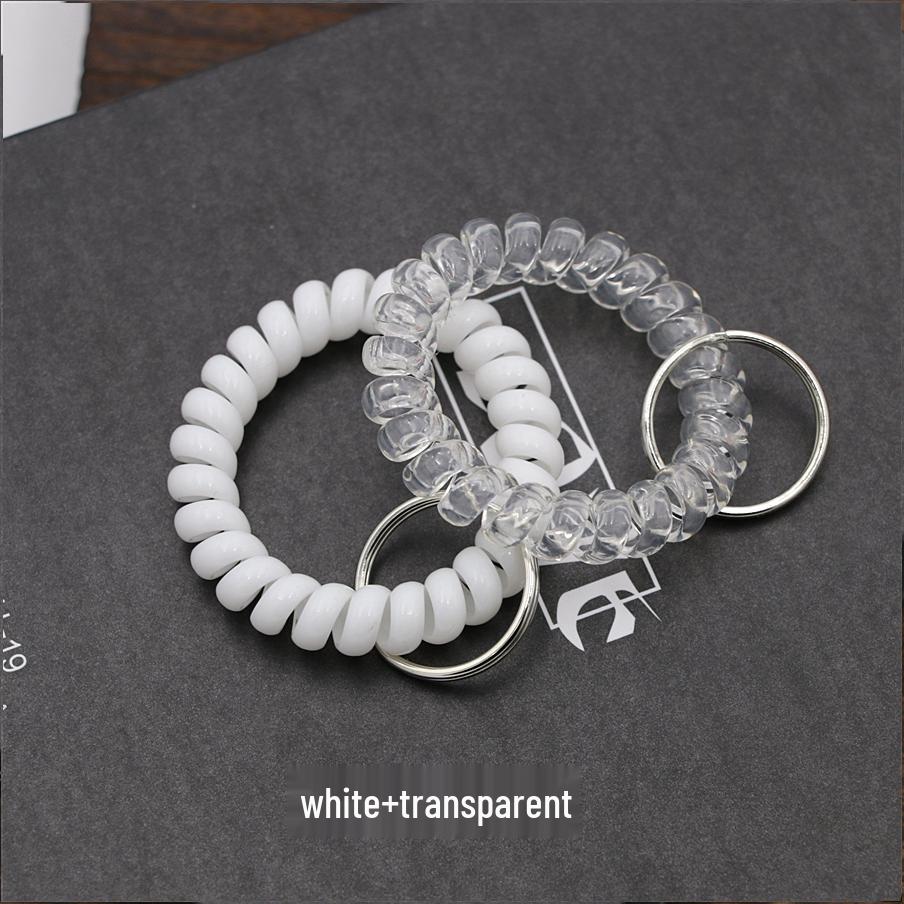 Minimalist Spring Coil Bracelet Keyring & Hair Tie