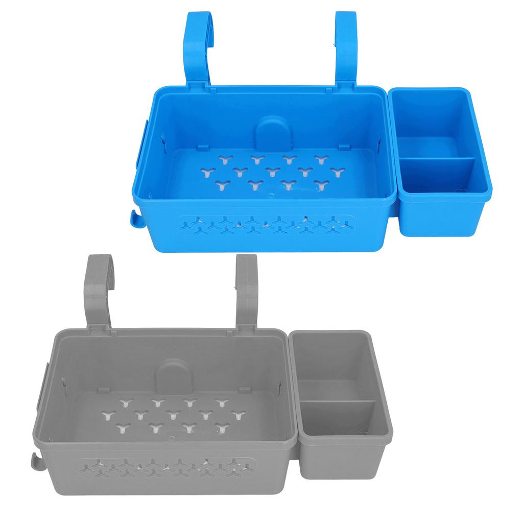 Poolside Storage Basket Thickened Swimming Pool Hanging Basket with Cup Holder for 2.3in Or Less Top