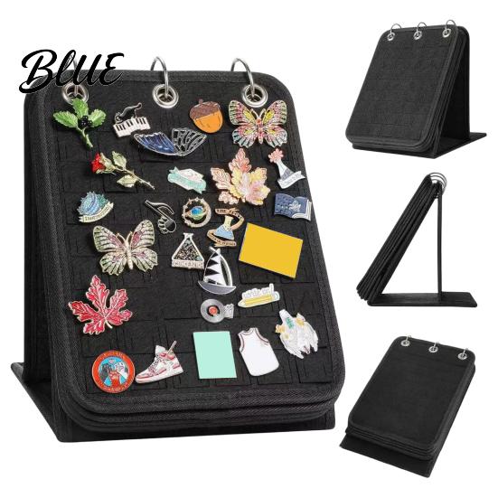 Exhibition Pin Display Badge Collection Large Capacity Felt Holder Stand Enamel 5 Pages Stand Wear