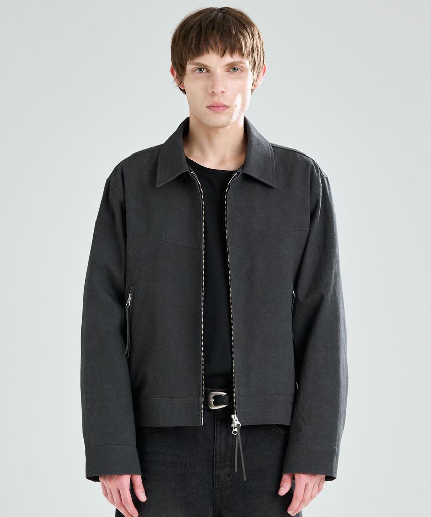 Zplish Dyed Trucker Jacket Black