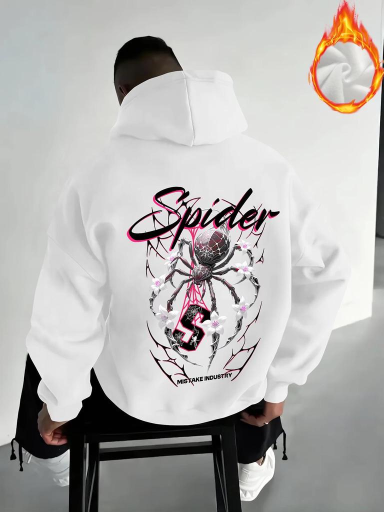 2025 Men's Spiderweb Graphic Sport Pullover Hoodie Sweatshirt