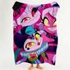 cartoon H Helluva B Boss Throw Flannel Throw Blanket Suitable for Sofa Living Room Bedroom