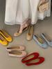 Eilyken Moda Nodo a Farfalla Punta Tonda Scarpe con Tacco da Donna Eleganti Scarpe da Donna Piatte per Festa Primavera Estate