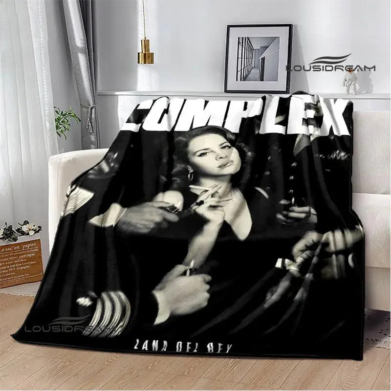 Coperta Stampa Retrò Lana Del Rey Coperta Calda alla Moda Coperta con Bordo a T Coperta per Casa e Viaggio Biancheria da Letto Regalo di Compleanno