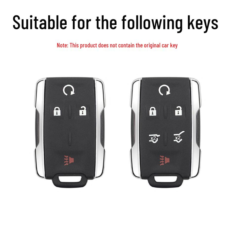 Genuine Leather Car Key Case & Creative Keychain for GMC Pickup