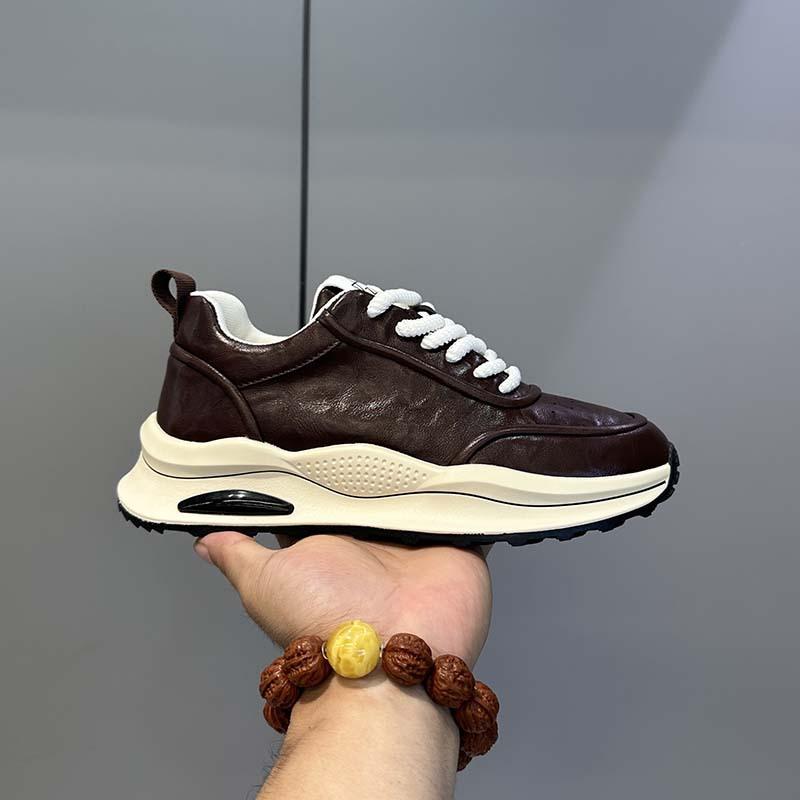 Trendige Schuhe Herbst Neu Lässige Board Schuhe Leder Oberfläche Weiche Sohle Bequem Sportschuhe ysd