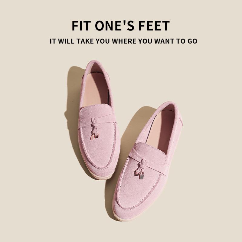 Women's British Style Retro Leather Loafers - Slip-on Moccasins, Plus Size, Flat, Casual.