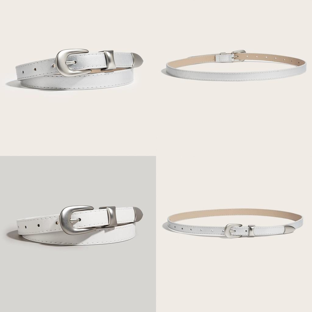 Classic Faux Leather Waist Belt For Women With Silver Alloy Buckle For Everyday Style