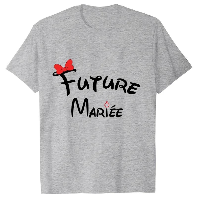 Future Bride Tee French Girl Friends Bachelorette Wedding Party T-shirts Women Evjf Shirt Team Bride Squad