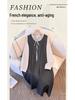 Plus Size Women's French V-neck Bowknot Shirt for Autumn & Winter (130-350 jin)