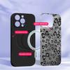 Abstract Leopard Print Suitable For iPhone 16E 17 Pro Max 15 Pro 14 13 Plus 12 Mini 11 16 Air 17Pro Magnetism Glass Phone Case