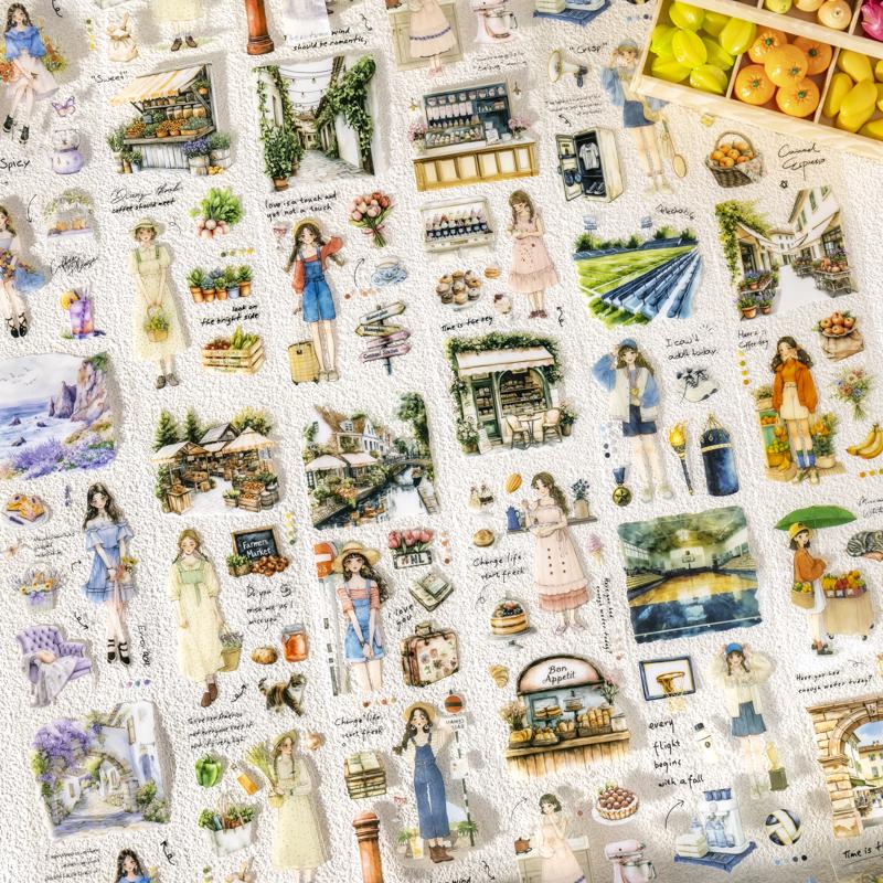 Journal GO 6.5x200cm Life Planner Tape Stickers for Collage Junk Journal Scrapbooking Photo Frame diy Masking Tape Stationery