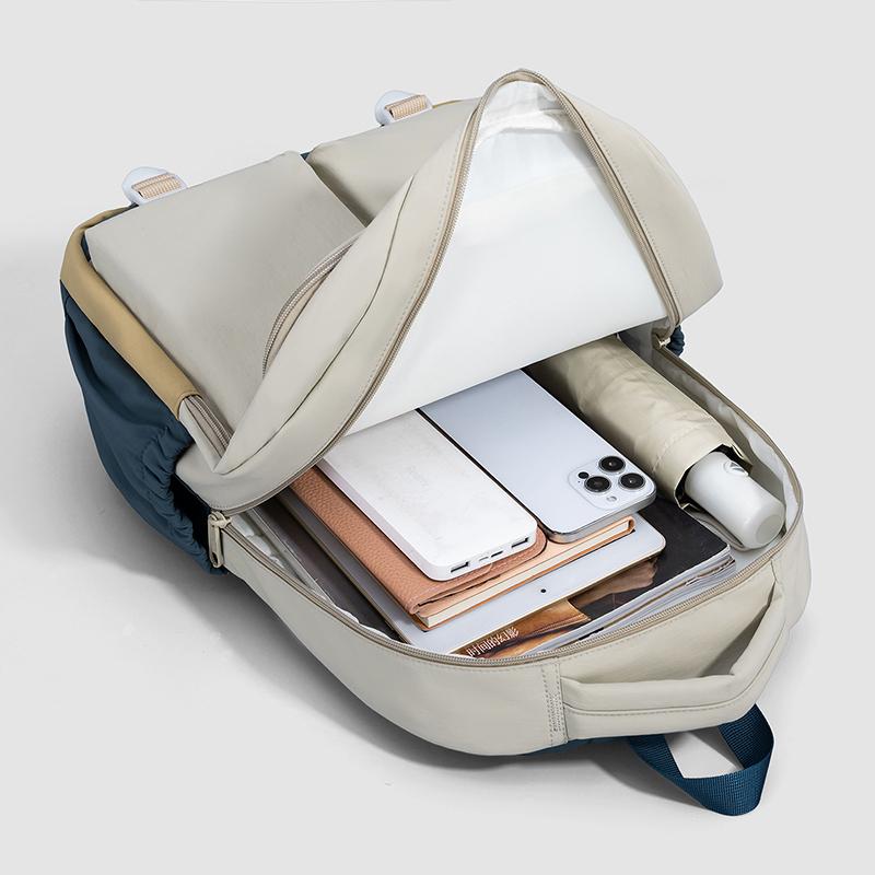 Contrast Patchwork Backpack Short-Distance Lightweight Backpack