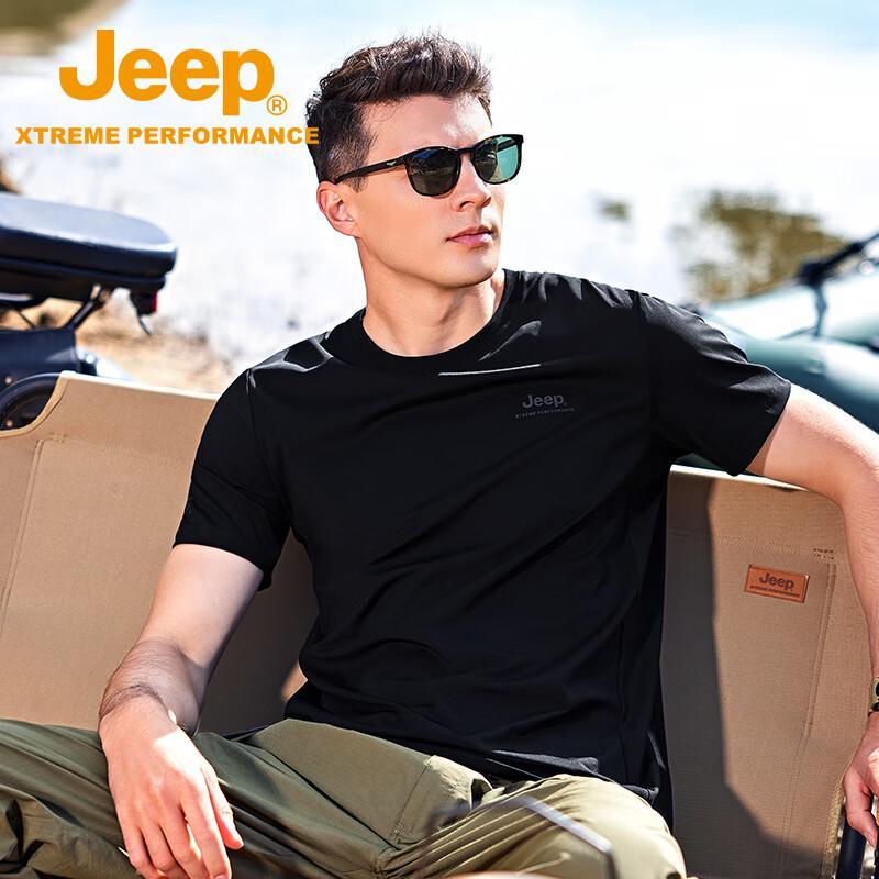 Jeep Men's Outdoor Round Neck Short Sleeve T-Shirt