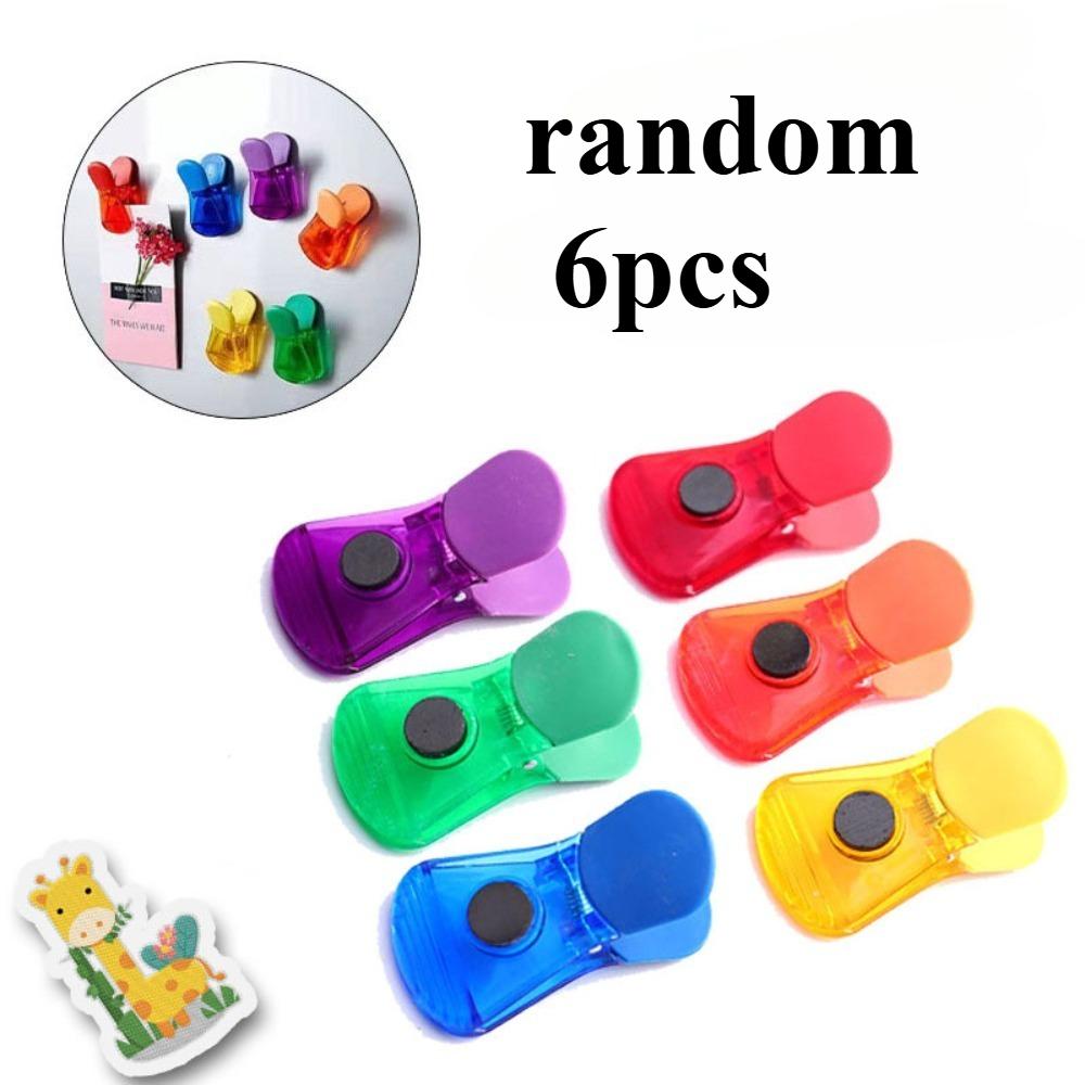 Зажимы для пакетов с едой Разноцветные магнитные зажимы для герметичного закрывания пакетов с закусками чипсами и едой Герметичные клипсы для хранения на кухне 1470₽