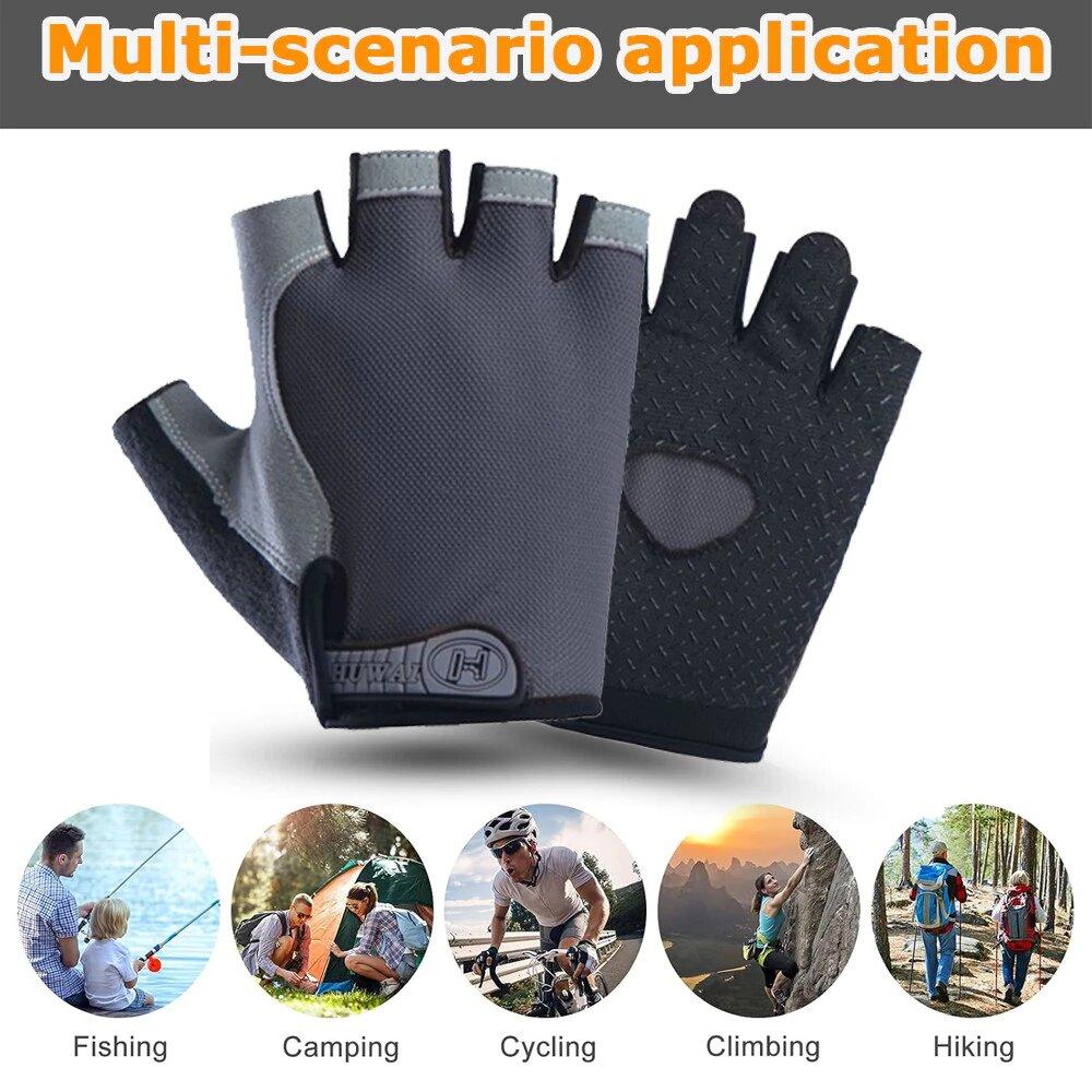 Men and Women Cycling Spring Autumn Half Finger Gym Gloves Mitten Breathable Anti-slip Glove Fitness Sport Training Gloves