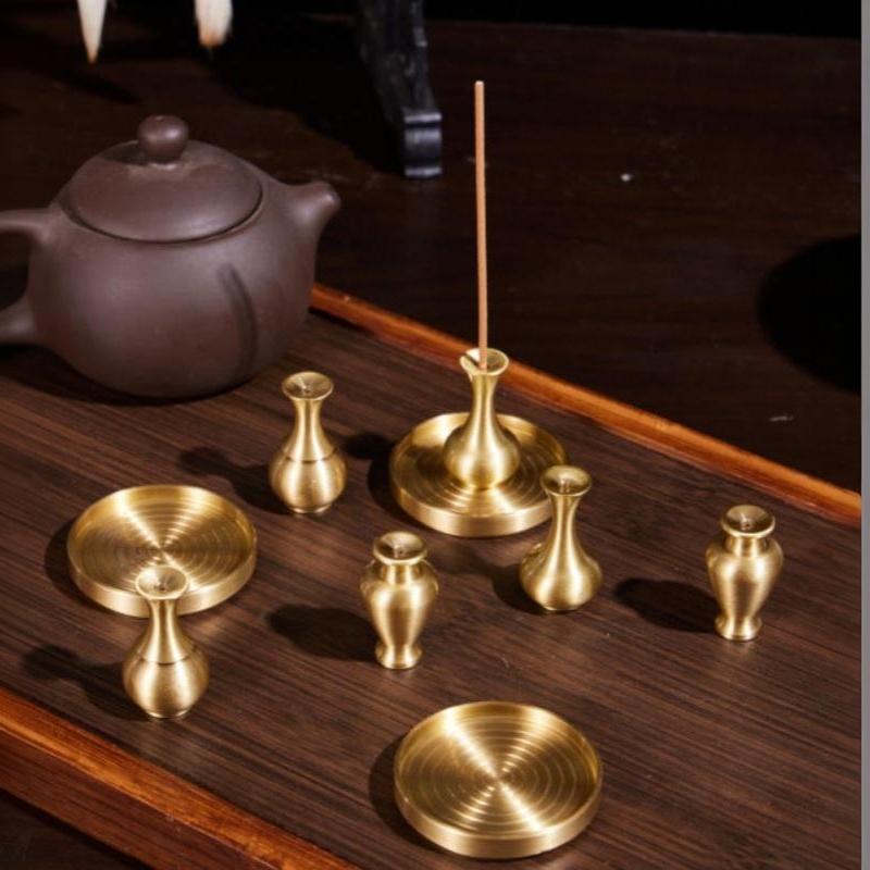 1Pcs Portable Incense Burner Multi Purpose Water Drop Shape Brass Incense Holder Home Office Teahouse Zen Ornament Supplies