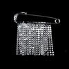 Rhinestone Tassel Brooch For Women Elegant Lapel Pin For Sweater And Suit Unisex Jewelry For Party Accessory