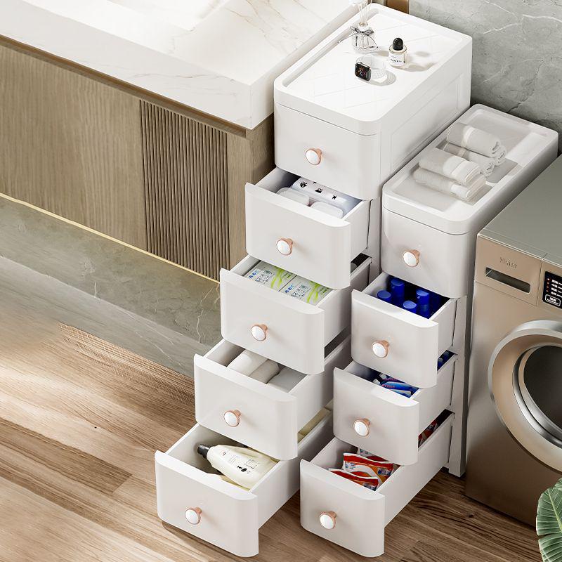 Slim Plastic Multi-Layer Storage Cabinet with Drawers for Kitchen and Bathroom