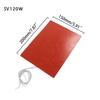 5V 12V 24V 220V Universal Silicone Heating Pad Waterproof Flexible Rubber Heater Mat with Adhesive for 3D Printer Heated Bed Engine Oil Pan Tank