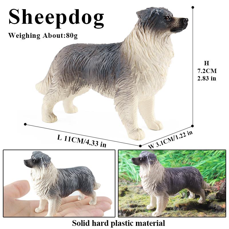Oenux Dog Animals Model Husky Pug Pomeranian Rottweiler Chihuahua Action Figure Puppy Figurines PVC Cute Collection Toy Kid Gift