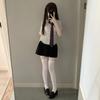 Original Women's Sexy Long-Sleeve JK Uniform Pleated Shirt - Waist-Hugging, Slim-Fit Design