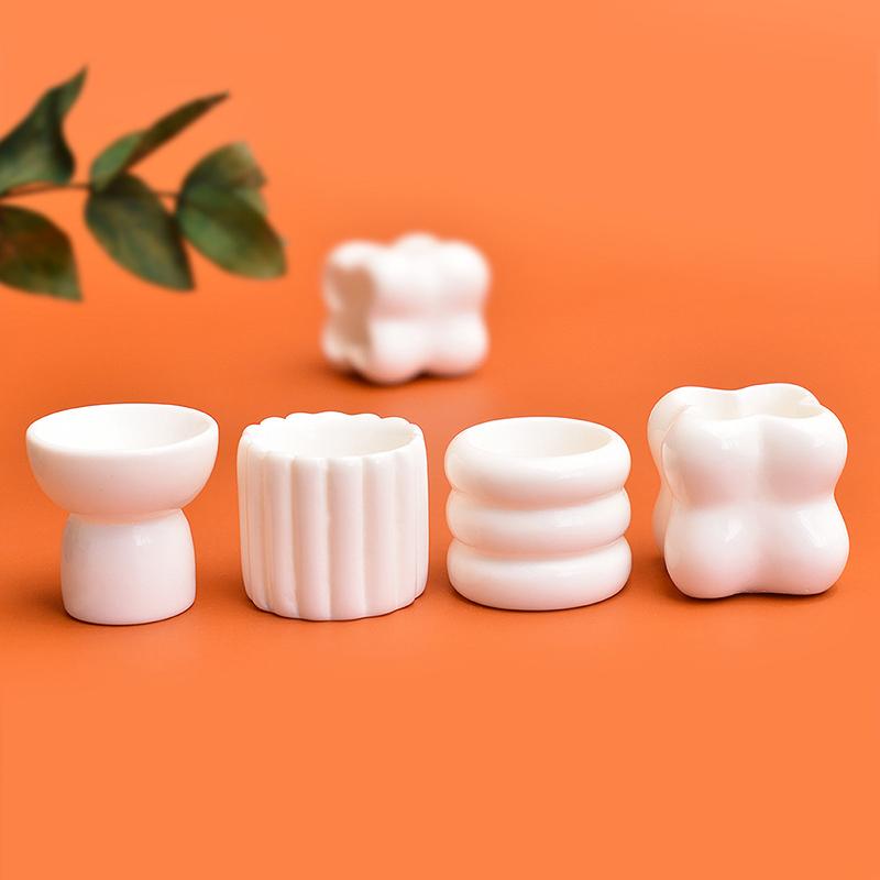 5Pcs Dollhouse Miniature Vase Plant Potted Model Dollhouse Home Decor Toy Micro Landscape Scenery Photo Props
