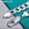 925 Sterling Silver 12mm Side Chain Bracelet Fashion Jewelry MB116