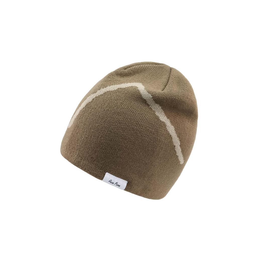 Pullover Knitted Hat Clip Label Wool Hat Men's Winter Big Head Circumference Warm Cold Hat Wool Hat Women's Winter Hat