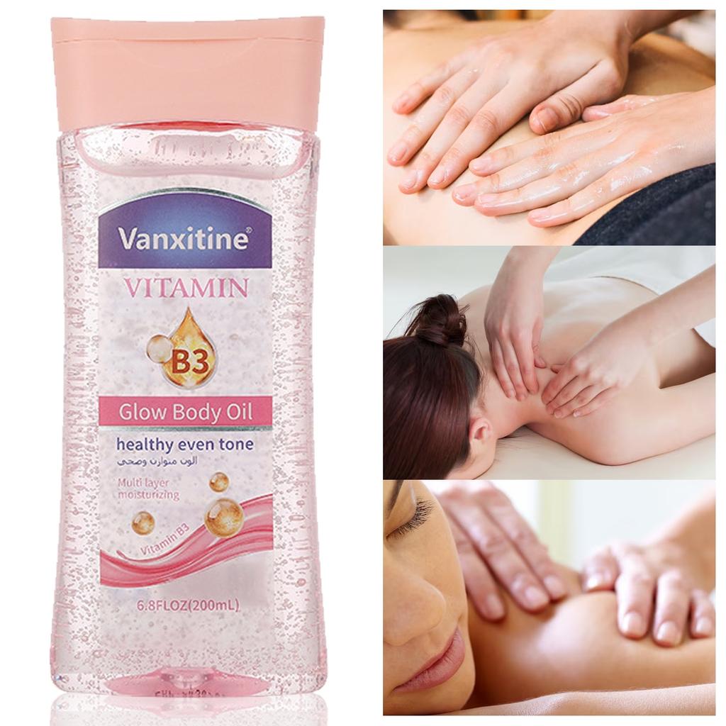 Vitamin B3 Körperöl Nicht abspülen Feuchtigkeitsspendendes Massagegel für Rücken Gua Sha und Entspannung Hautpflege