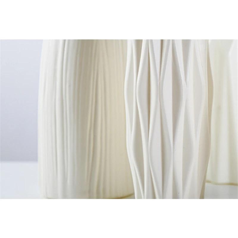 1 szt. Nordic Plastikowy Wazon Prosty Mały Świeży Kwiat Doniczka Przechowywanie Butelka na Kwiaty Salon Nowoczesne Dekoracje Domu Ozdoby