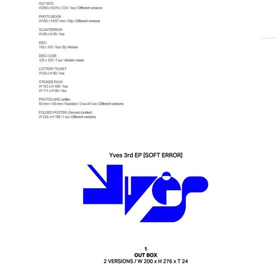 Yves 3. mini album - Soft Error (VER 1., VER 2.) - Datum vydání   2025-08-07