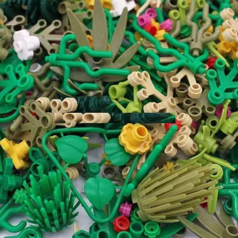 200 500g Tree Plants Accessories Parts Building Blocks Hills Compatible Grass Bush Jungle Military City Friends MOC Bricks Toys
