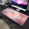 Pink Floral Mouse Pad Natural Rubber Waterproof AntiSlip Office Desk Mat Elegant Stylish Computer Gaming Accessory
