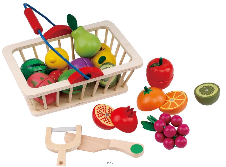 Wooden Children'S Early Education Simulation Playing House Fruits And Vegetables Velcro Cheche Le Creative Kitchen Toys