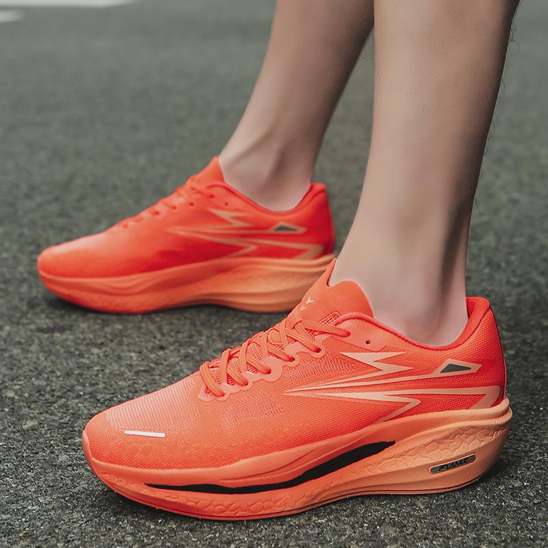 New Sports Shoes Fashionable Men's and Women's Running Shoes Marathon Full Palm Popcorn Racing Shoes Shock Absorption Training Shoes