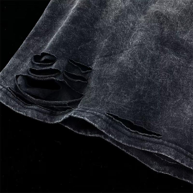 Men's Summer Retro Hip Hop Sports Vest - Loose Washed T-Shirt