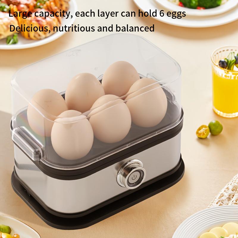 Mini Eierkocher, Einlagiger transparenter Deckel, Eierdampfer mit großer Kapazität, Kleine Küchengeräte für zu Hause