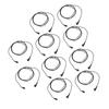 10pcs 2pin BW Hearing Aids Receiver Wire Heat Resistant Good Sound Transmission Effect Sound Amplifier Cord Black