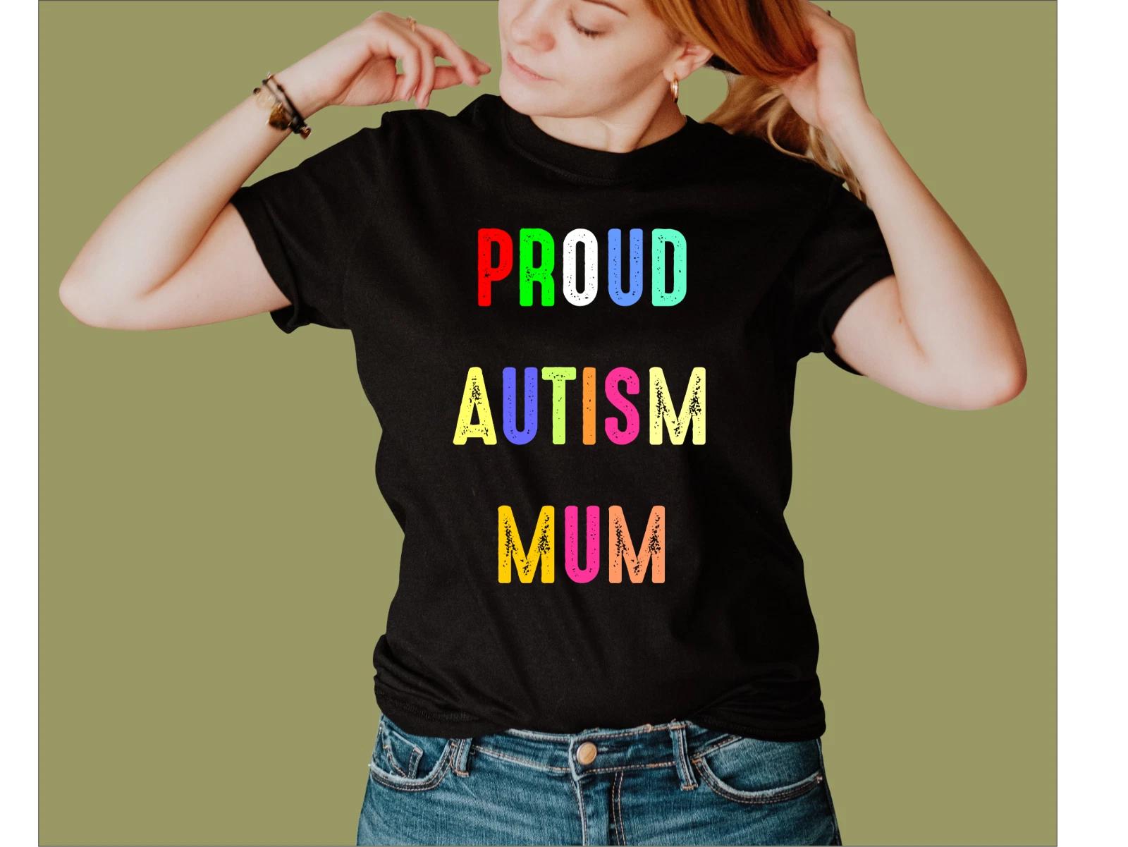 PROUD AUTISM MUM T-SHIRT XL